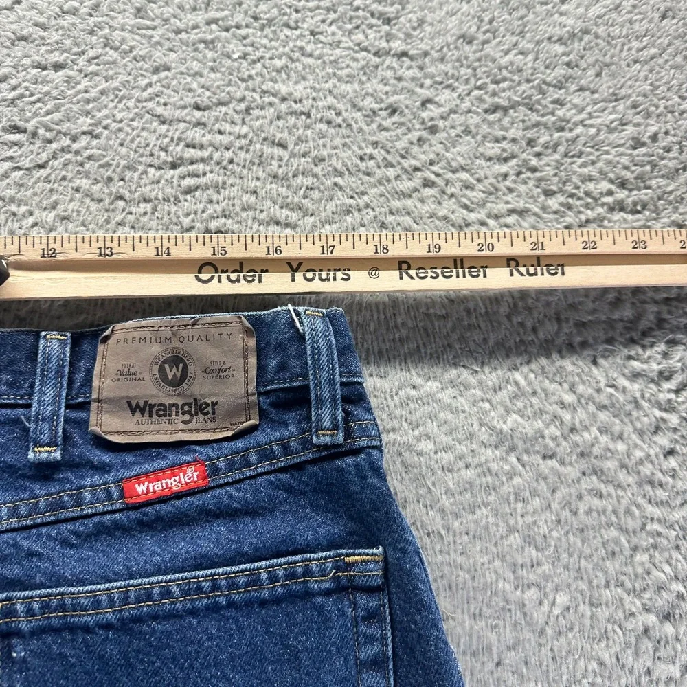 Wrangler Authentics Jeans Mens 36x30 Blue Cotton‎ Denim Straight Faded Workwear
